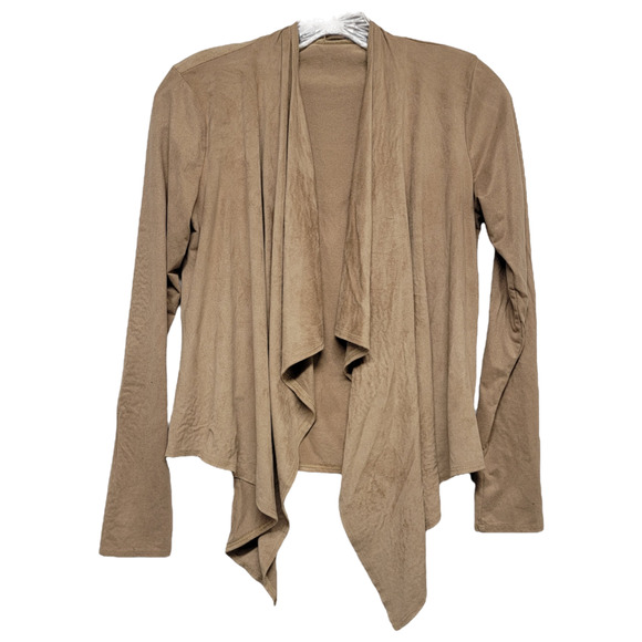 Anistar Tops - Antistar Women's Microfiber Waterfall Cover-Up Top Light Brown Tan Size S